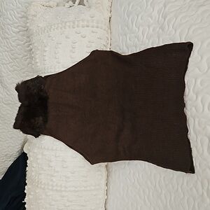 Mink Collar Halter Tank Sweater